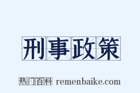 刑事政策是什么意思的图片